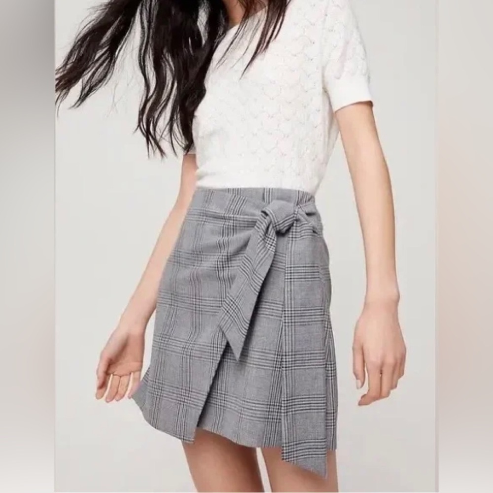 Aritzia Wilfred - Dorine Wrap Plaid Mini Skirt